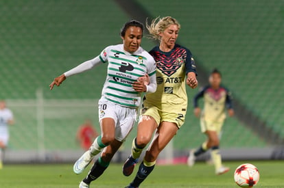 Mariela Jiménez, Jocelyn Orejel | Santos vs America J9 C2022 Liga MX femenil