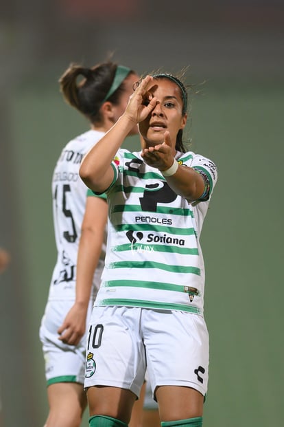 festejo gol de Peraza, Cinthya Peraza | Santos Laguna vs FC Juárez femenil, jornada 16