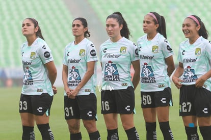 Mayalu Rausch, Maria Gordillo, Yashira Barrientos, Sandra Ca | Santos Laguna vs León femenil J5