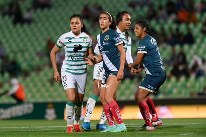 Alexxandra Ramírez, Jacquelyn Kosegarten | Santos vs Puebla J14 A2022 Liga MX femenil