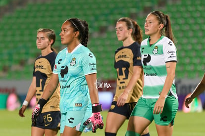 Hannia De Ávila, Priscila Padilla | Santos Laguna vs Pumas UNAM J7 A2022 Liga MX femenil