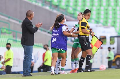 Celebración de gol, Jorge Campos, Lia Romero | Santos Laguna vs Querétaro J1 A2022 Liga MX femenil