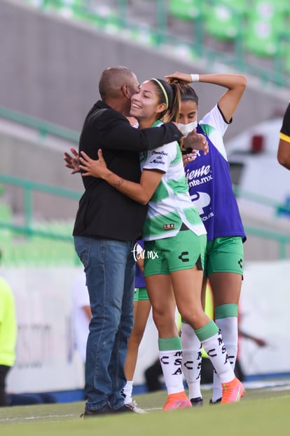 Celebración de gol, Lia Romero | Santos Laguna vs Querétaro J1 A2022 Liga MX femenil