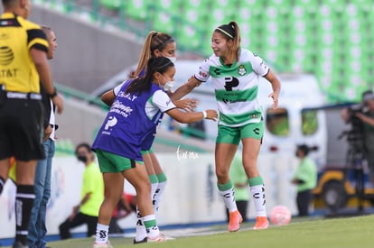 Celebración de gol, Lia Romero | Santos Laguna vs Querétaro J1 A2022 Liga MX femenil