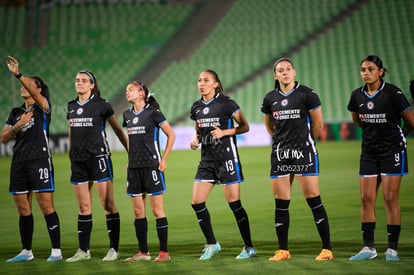 Daniela Monroy, Cori Sullivan, Claudia Cid, Dalia Molina, No | Santos  Laguna vs Cruz Azul Liga MX Femenil J15