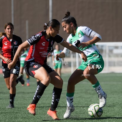 Daniela Meza, Paola Vidal | Santos vs Atlas J10 C2023 Liga MX