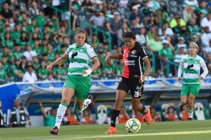 Priscila Padilla, Brenda Ceren | Santos Laguna vs Atlas FC J11 C2023 Liga MX femenil