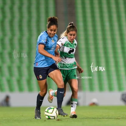 Daniela Delgado, Casandra Montero | Guerreras del Santos Laguna vs Chivas de Guadalajara J3 C2023 Liga MX femenil