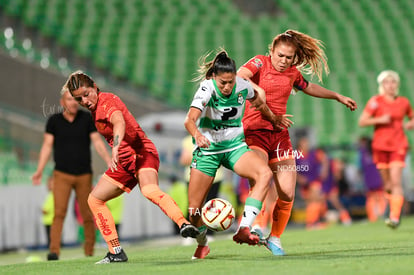 Lia Romero, Andrea Hernández, Paulina Solís | Santos vs FC Juárez J13 C2023 Liga MX femenil