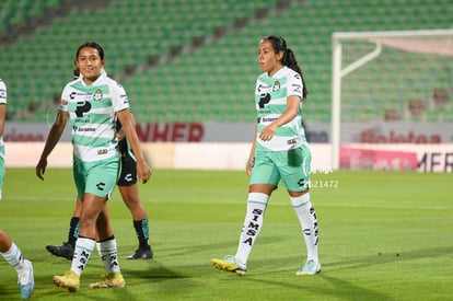 Cynthia Rodríguez, Arlett Tovar | Santos vs Leon femenil