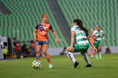 María Yokoyama, Daniela Auza | Santos Laguna vs Puebla Liga MX femenil