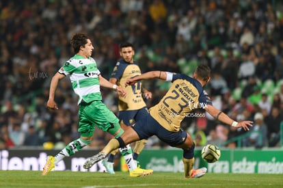 Alan Cervantes, Nicolás Freire | Guerreros del Santos Laguna vs Pumas UNAM J2 C2023 Liga MX