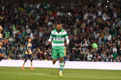 Festejo del gol de Harold, Harold Preciado | Guerreros del Santos Laguna vs Pumas UNAM J2 C2023 Liga MX