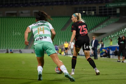 Katia Estrada, Angelina Hix | Santos vs Tijuana femenil