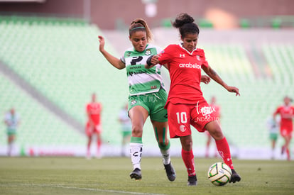 Alexia Villanueva, Brenda Da Graca | Santos vs Toluca J10 C2023 Liga MX femenil