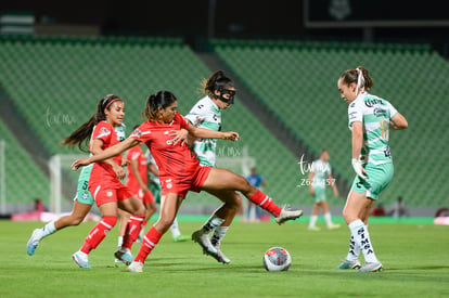 Luisa De Alba, Lia Romero, Jazmín López | Santos vs Toluca  femenil