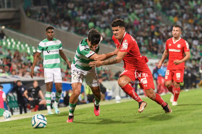 Maximiliano Araújo, Diego Medina | Santos vs Toluca J7 C2023 Liga MX