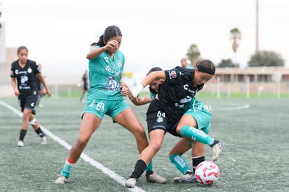 Karen Mendoza, Britany Hernández, Karoll Lopez | Santos Laguna vs Leon sub 19