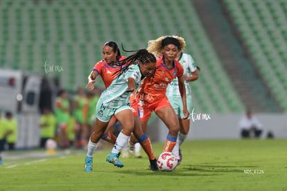 Kimberli Gómez, Olga Massombo | Santos Laguna vs Mazatlán FC femenil