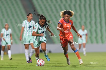 Kimberli Gómez, Olga Massombo | Santos Laguna vs Mazatlán FC femenil