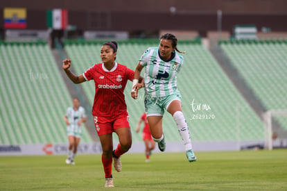 Mariel Román, Havi Ibarra | Santos Laguna vs Toluca FC femenil