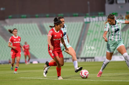 María Cuadrado, Alessandra Ramirez, Mariel Román | Santos Laguna vs Toluca FC femenil