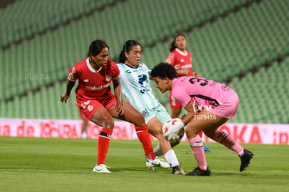 Celeste Guevara, Kayla Thompson | Santos Laguna vs Toluca FC femenil