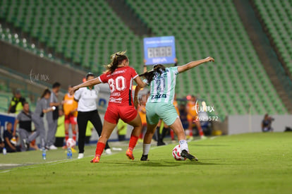 Ivanna Estrada, Judith Félix | Santos Laguna vs Toluca FC femenil