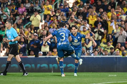 festejo gol Victor Dávila, Víctor Dávila, Israel Reyes | Santos Laguna vs América