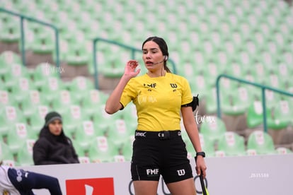 Melanie Villavicencio, árbitro | Santos Laguna vs Chivas Guadalajara femenil