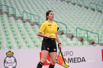 Melanie Villavicencio, árbitro | Santos Laguna vs Chivas Guadalajara femenil