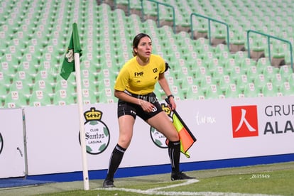 Melanie Villavicencio, árbitro | Santos Laguna vs Chivas Guadalajara femenil