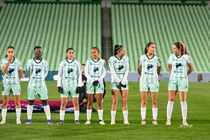 Sandra Nabweteme, Lia Romero, Diana Anguiano, Frida Cussin, | Santos vs Necaxa femenil