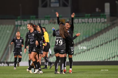 festejo de gol, Mariana Ramos, Samantha Calvillo | Santos vs Necaxa femenil