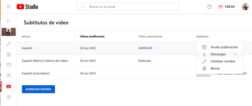 Partir los subtítulos de Youtube para incluir los SRT en video