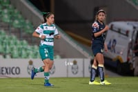 Foto Guerreras vs Águilas, Jana Gutiérrez, Ashly Martínez