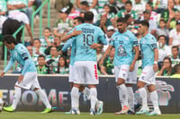 festejo de gol de Pachuca