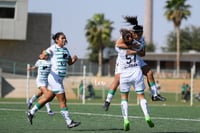 Festejo de gol de Britany Hernandez, Ana Flores, Britany Her