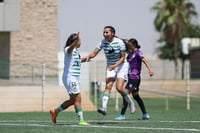 Celebran gol de Mereli, Frida Cussin, Mereli Zapata