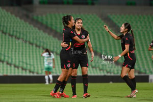 Festejo de gol, Sanjuana Muñoz, Daniela Espinosa