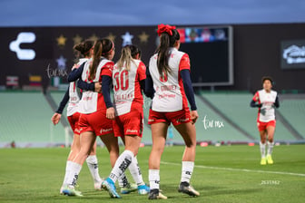 festejo de gol, Daniela Delgado, Esbeydi Salazar, Damaris Go