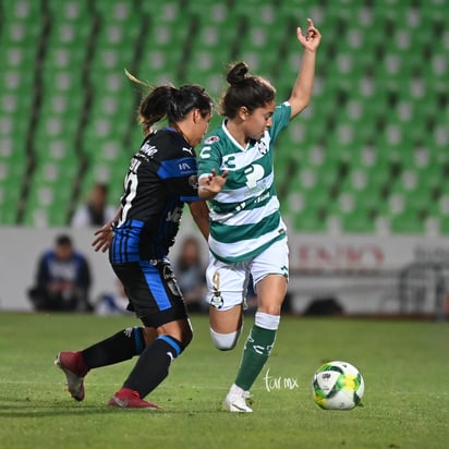 Karen Hernández 30, Joseline Hernández 9 » Santos vs Querétaro J14 C2019 Liga MX Femenil