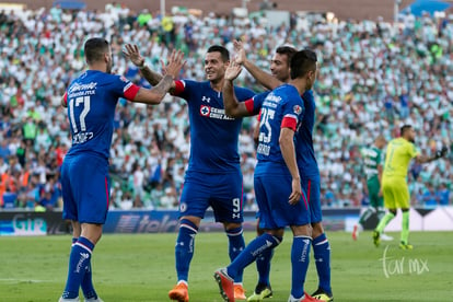 Festejando gol de Cruz Azul | Santos vs Cruz Azul jornada 7 apertura 2018