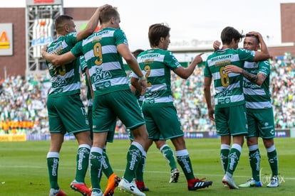 Festejo del Gol de Julio Furch | Santos vs Puebla jornada 3 apertura 2018