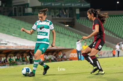 María Pérez, Isela Ojeda | Santos vs Atlas jornada 8 apertura 2019 Liga MX femenil