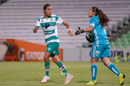 Ana Paz, Estela Gómez | Santos vs Atlas jornada 8 apertura 2019 Liga MX femenil