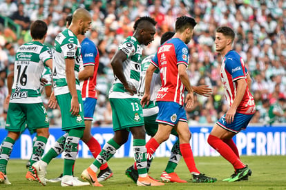 Matheus Doria, Ulíses Rivas, Eryc Castillo, Oribe Peralta | Santos vs Chivas jornada 1 apertura 2019 Liga MX