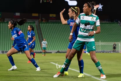 Rubí Ruvalcaba, Estela Gómez | Santos vs Cruz Azul jornada 10 apertura 2019 Liga MX femenil