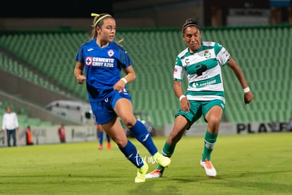 Rubí Ruvalcaba, Estela Gómez | Santos vs Cruz Azul jornada 10 apertura 2019 Liga MX femenil