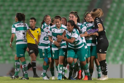 Celebración de gol de Arlett Tovar 4 | Santos vs Cruz Azul jornada 10 apertura 2019 Liga MX femenil